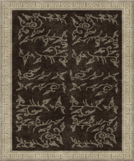 Anna-Veda 13751-ngia ruko - handmade rug, tufted (India), 24x24 5ply quality